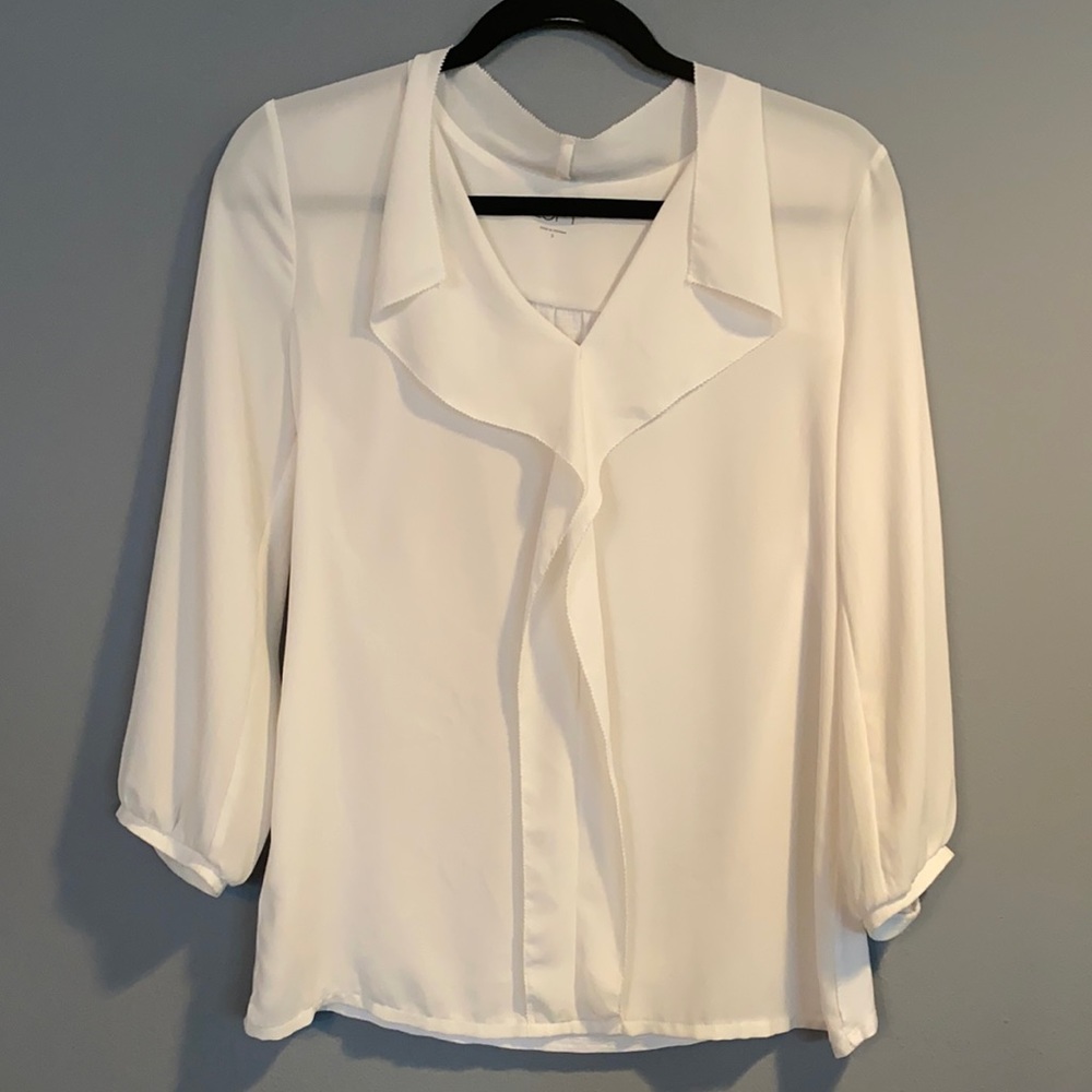 LOFT white blouse